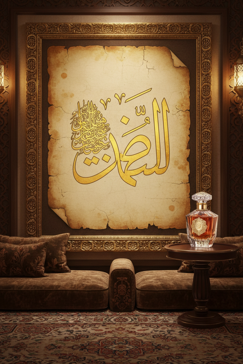Al-Mansoori tribal calligraphy with oud gift set UAE
