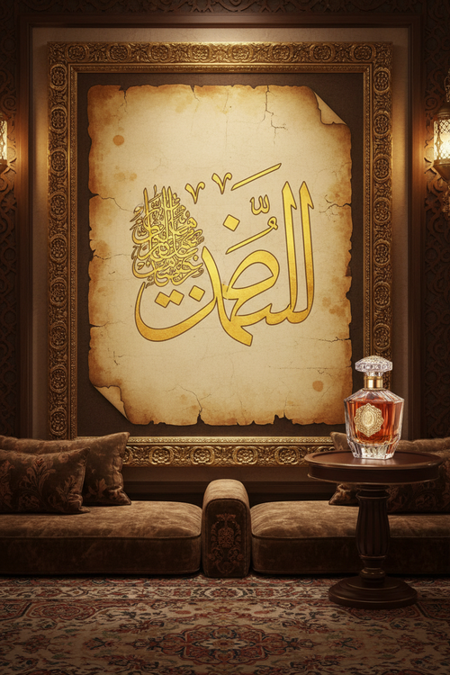 Al-Mansoori tribal calligraphy with oud gift set UAE
